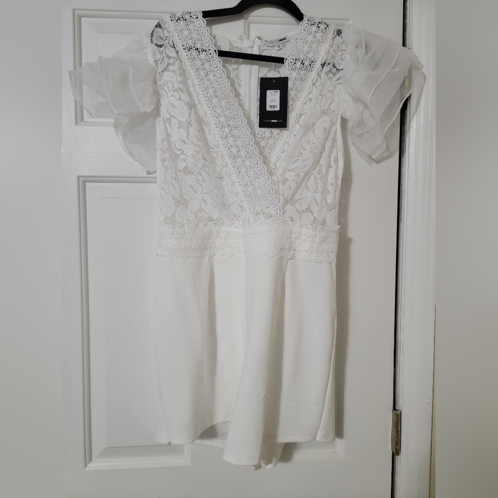 White short romper